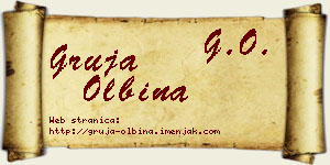 Gruja Olbina vizit kartica